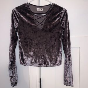 Hollister Long Sleeved Velvet Shirt